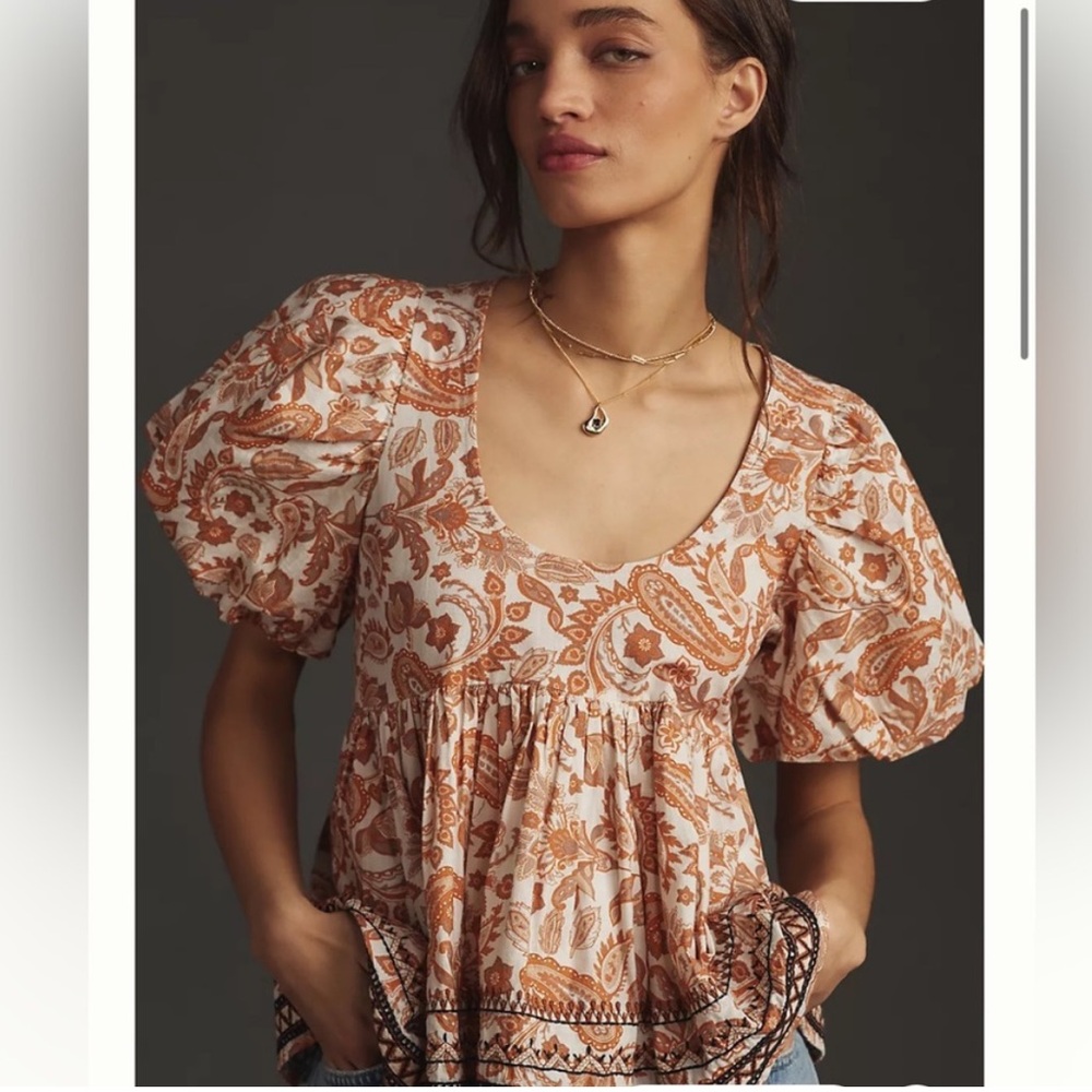 Anthropologie Babydoll Top